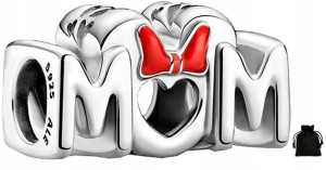 Charms Zawieszka Myszka Miki Kokardka Mama Mom
