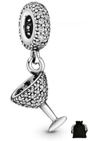 Charms Zawieszka Wiszący Kieliszek Kielich Martini