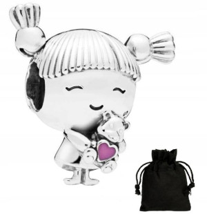 Charms Zawieszka Dziewczynka Dziecko + Woreczek
