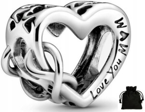 Zawieszka Charms Serce Ukochana Mama I Love You