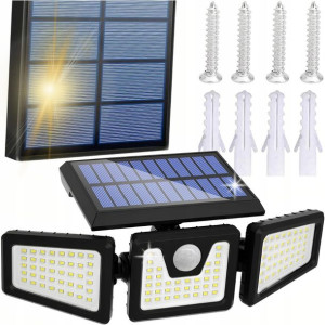 Lampa Solarna Zewenętrzna Czujnik Ruchu Zmierzchu