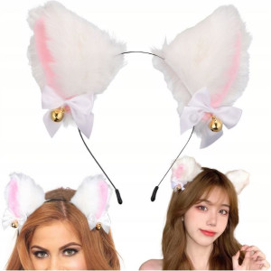 Futrzane uszy kota OPASKA na głowę cosplay k-pop