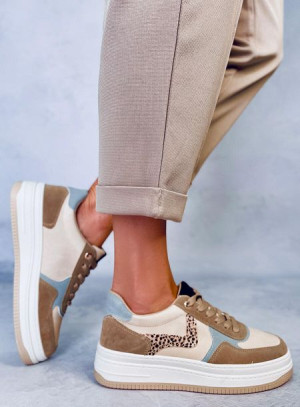 Trampki na platformie BOYD KHAKI 40