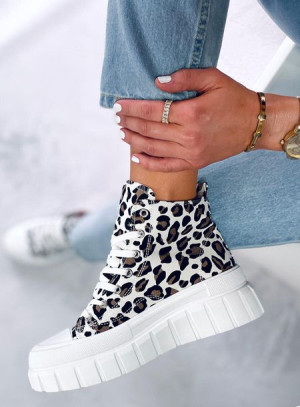 Trampki wysokie panterka LION LEOPARD 37