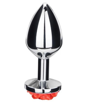Rose Pleasure Buttplug Small Silver/Red Guilty Toy 29-0068