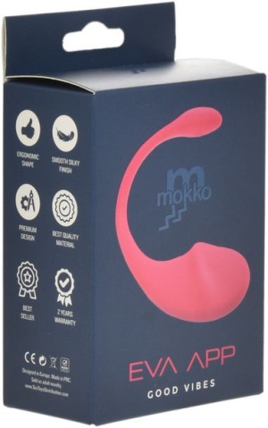 Vibrator Smart Egg Eva Bluetooth Pink 22 cm Mokko 31-0010