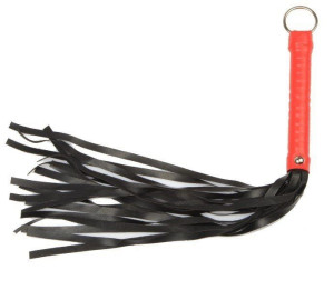 Whip with Ring Black/Red 49 cm 33-0072