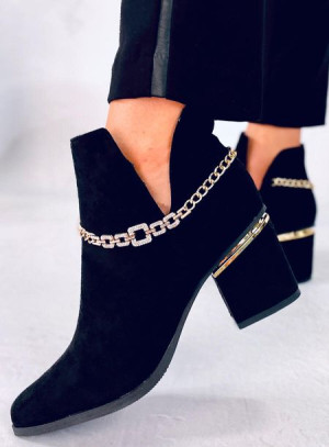 Botki na obcasie wiosenne VIRGINIA BLACK 40