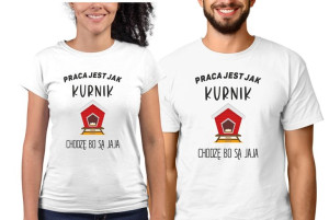 Koszulka Z Nadrukiem Praca Jest Jak Kurnik