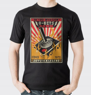 T-shirt Koszulka Retro 8-bit Joystick Hit M