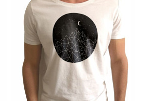 T-shirt Męski Koszulka Męska Z Nadrukiem Night