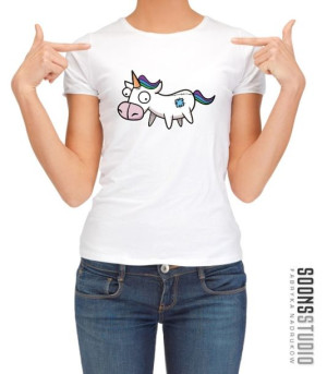 Koszulka T-shirt Damski Unicorn Jednorożec
