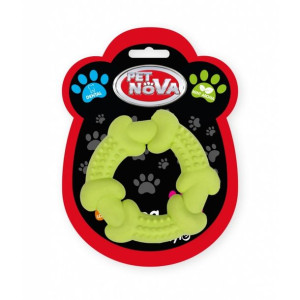PET NOVA Ringo Grube Guma Termoplastyczna Zabawka Dla Psa Żółte 10,5cm
