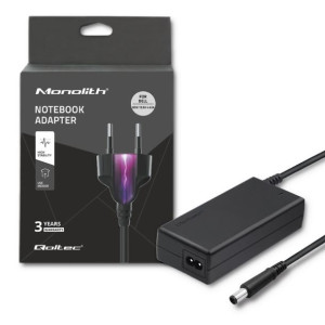 Qoltec Zasilacz Do Dell 90W 19.5V 4.62A 7.4*5.0+Pin | +Kabel Zasilający