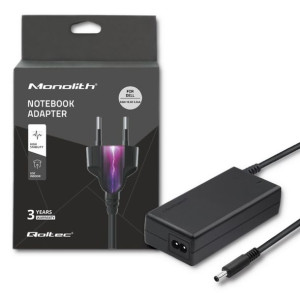 Qoltec Zasilacz Do Dell 65W | 19.5V | 3.34A | 4.5*3.0+Pin +Kabel Zasilający