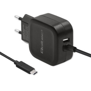Qoltec Ładowarka Sieciowa 17W | 5V | 3.4A | Usb + Usb Typ C