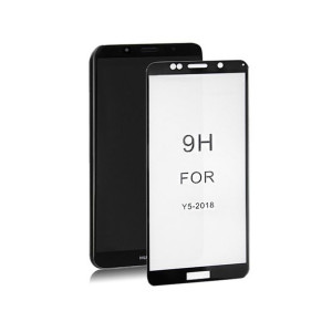 Qoltec Hartowane Szkło Ochronne Premium Do Huawei Y5 2018 | Czarne