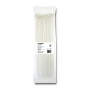 Qoltec Opaski Zaciskowe/Trytytki | 4.8*350Mm | Nylon Uv | Białe