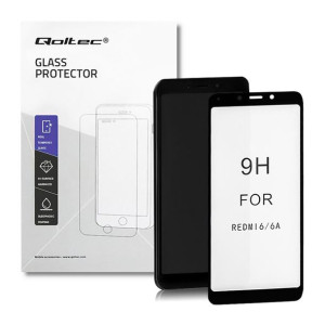 Qoltec Hartowane Szkło Ochronne Premium Do Huawei Y6 2018 | Czarne | 5D