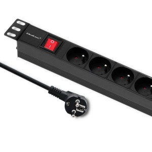 Qoltec Listwa Zasilająca Do Szafy Rack | 1U | 16A | Pdu | 6Xfrench | 2M