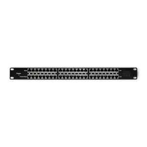 Qoltec Patch Panel Rack| 48V | 24 Porty | Passive Poe Injector | Czarny