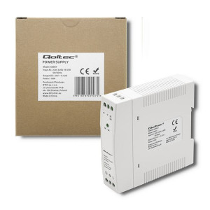 Qoltec Zasilacz Na Szynę Din | 10W | 24V | 0.42A | Biały| Slim