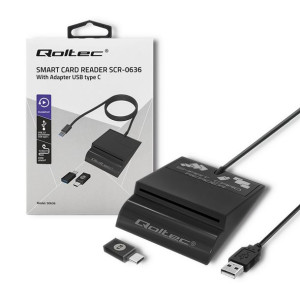 Qoltec Inteligentny Czytnik Chipowych Kart Id Scr-0636 | Usb Typu C