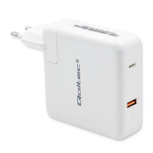 Qoltec Ładowarka Gan Fast 108W | 5-20V | 3-4.7A | Usb C | Biała
