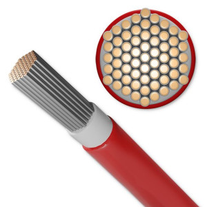 Qoltec Kabel Solarny Fotowoltaiczny | 4Mm² |  100M | Czerwony