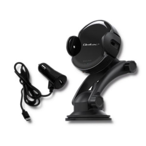 Qoltec Samochodowa Ładowarka Indukcyjna Pro Uchwyt Ir 15W Qc 3.0Usb TypC