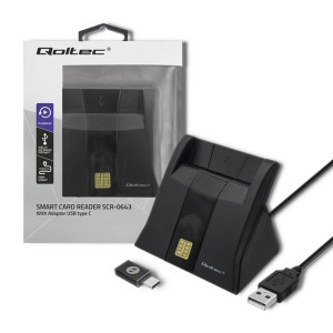Qoltec Inteligentny Czytnik Chipowych Kart Id Scr-0643 Usb 2.0 Adap UsbTypC