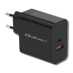 Qoltec Ładowarka Sieciowa 63W | 5-20V | 1.5-3A | Usb Typ C Pd | Usb Qc 3.0