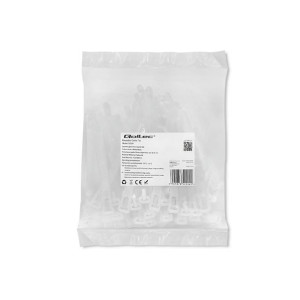 Qoltec Opaski Zaciskowe Wielorazowe/Trytytki | 7.2 * 100Mm Nylon Uv | Białe