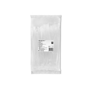 Qoltec Opaski Zaciskowe Wielorazowe/Trytytki | 7.2 * 200Mm | Nylon Uv Białe