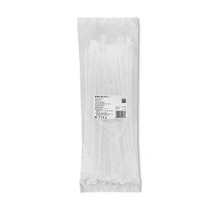 Qoltec Opaski Zaciskowe Wielorazowe/Trytytki | 7.2 * 300Mm | Nylon Uv Białe