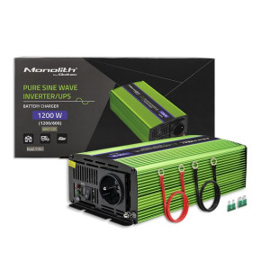 Qoltec Przetwornica Napięcia Monolith Ładowanie Baterii Ups 600W 1200W 12V