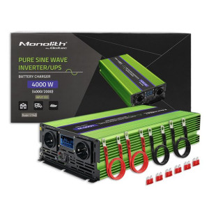 Qoltec Przetwornica Napięcia Monolith Ładowanie Baterii Ups 2000W 4000W 12V