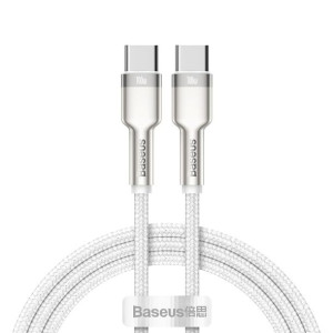 Kabel Usb-C Do Usb-C Baseus Cafule, 100W, 1M (Biały)