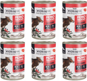 Wiejska Zagroda MONOPROTEINOWA psa WOŁOWINA 6x400g