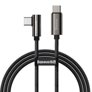 Kabel Usb-C Do Usb-C Kątowy Baseus Legend Series, Pd, 100W, 1M (Czarny)