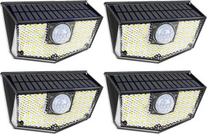 Lampa Solarna Z Czujnikiem Ruchu 4 Szt