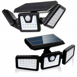 Lampa Solarna Z Czujnikiem Ruch Zmierzchu Led Cob