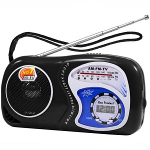 Radio Turystyczne Na Baterie Zegarek Czarne