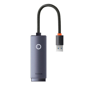 Adapter Sieciowy Baseus Lite Series Usb Do Rj45, 1000Mbps (Szary)