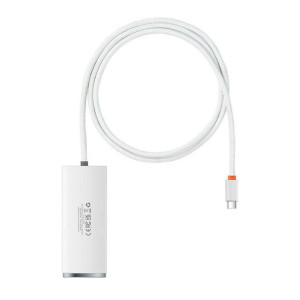 Hub 4W1 Baseus Lite Series Usb-C Do 4X Usb 3.0 + Usb-C, 1M (Biały)