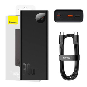 Powerbank Baseus Adaman Metal, 20000Mah, 30W (Czarny)