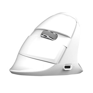 Bezprzewodowa Mysz Pionowa Delux M618Mini Db Bt+2.4G 2400Dpi (Biała)