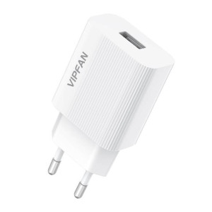 Ładowarka Sieciowa Vipfan E01, 1X Usb, 2.4A (Biała)