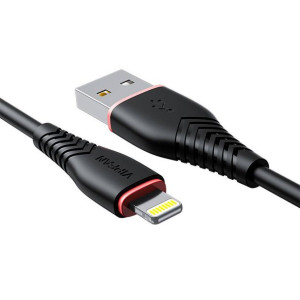 Kabel Usb Do Lightning Vipfan Anti-Break X01, 3A, 1M (Czarny)