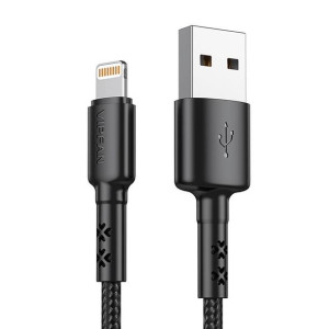 Kabel Usb Do Lightning Vipfan X02, 3A, 1.2M (Czarny)